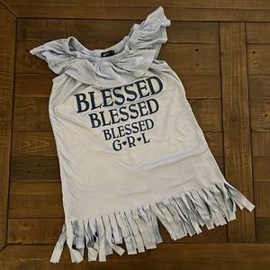 Girls size 10-12 Blessed sleeveless shirt